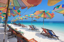 Beach Chairs and Umbrellas